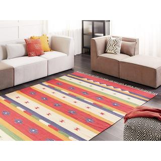 Beliani Tapis en Coton Traditionnel ALAPARS  