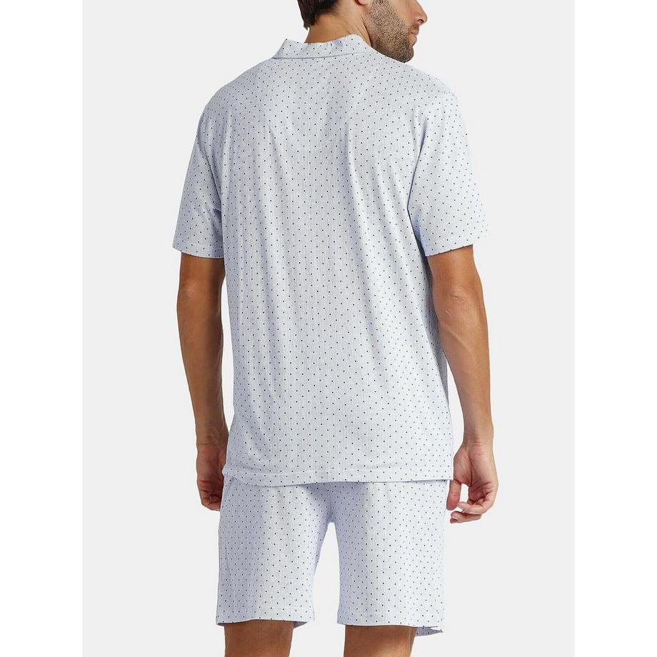 Admas Pyjama Shorts Hemd Stripes And Dots  