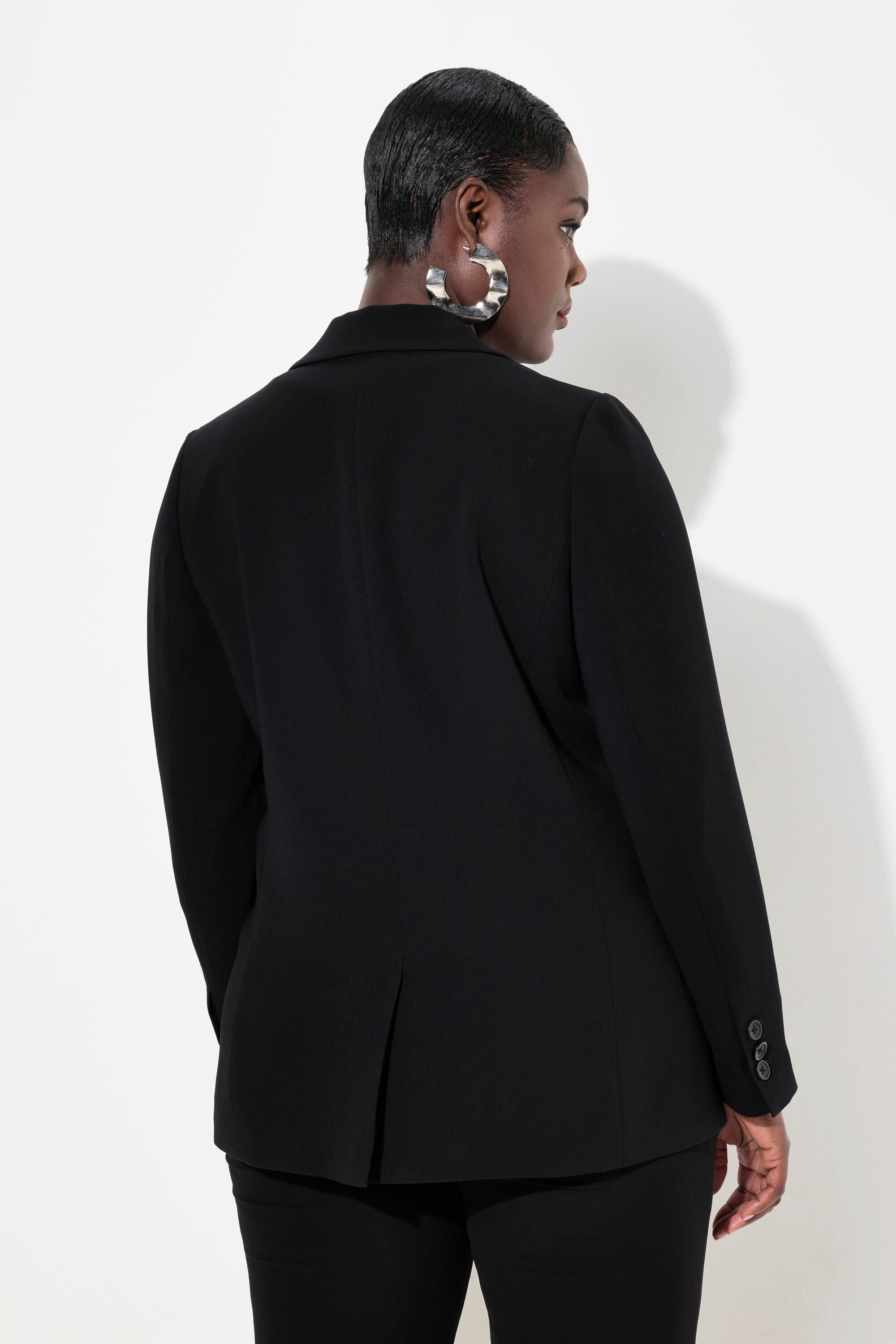 Ulla Popken Blazer Collo Revers Tasche con Patta Chiusura Bottone  