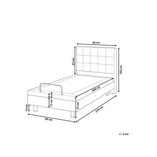 Beliani Letto regolabile en Tessuto Classico DUKE  