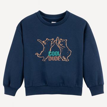 Sweatshirt mit Rundhalsausschnitt aus Molton