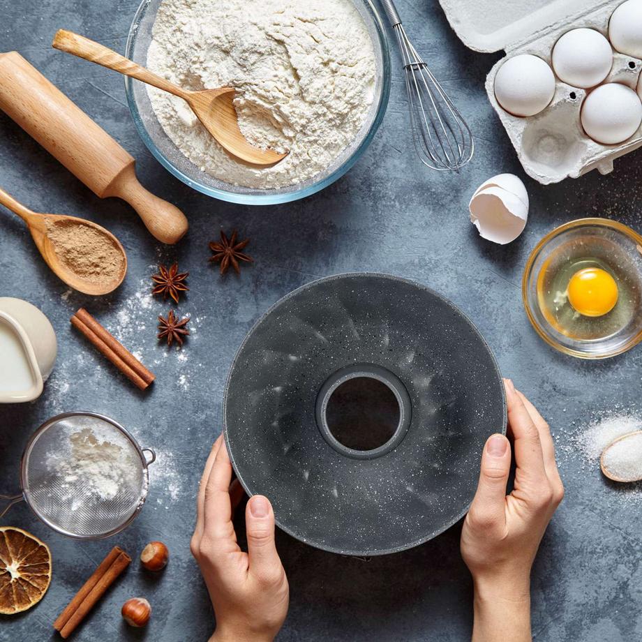 B2X Forme de gâteau gris tacheté  