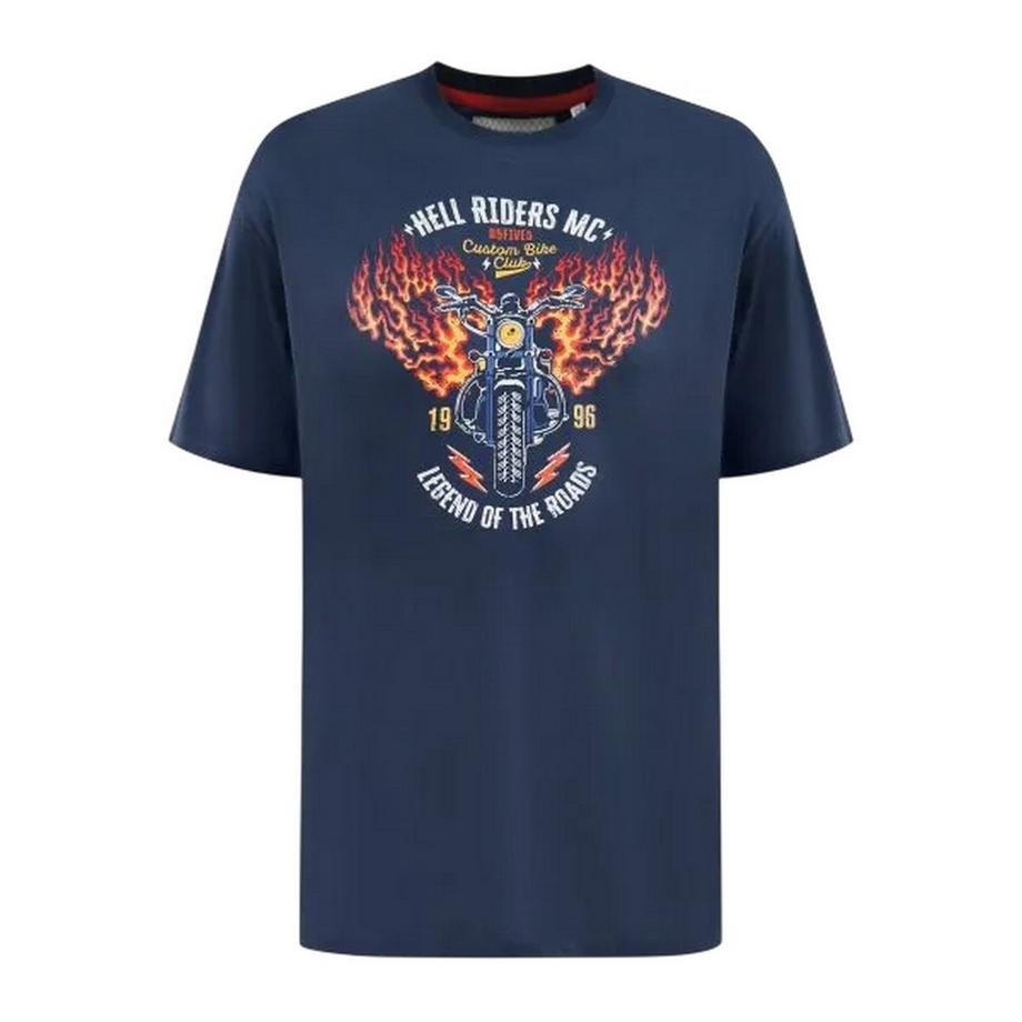 D555 T-ShirtMotiftyle Moto Aux Ailes Enflammées Taille Grand Hockney