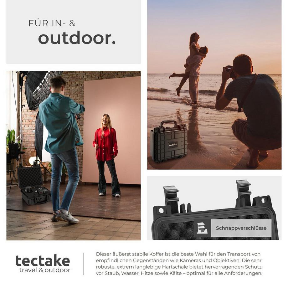 Tectake  Custodia universale valigetta protettiva per macchina fotografica 