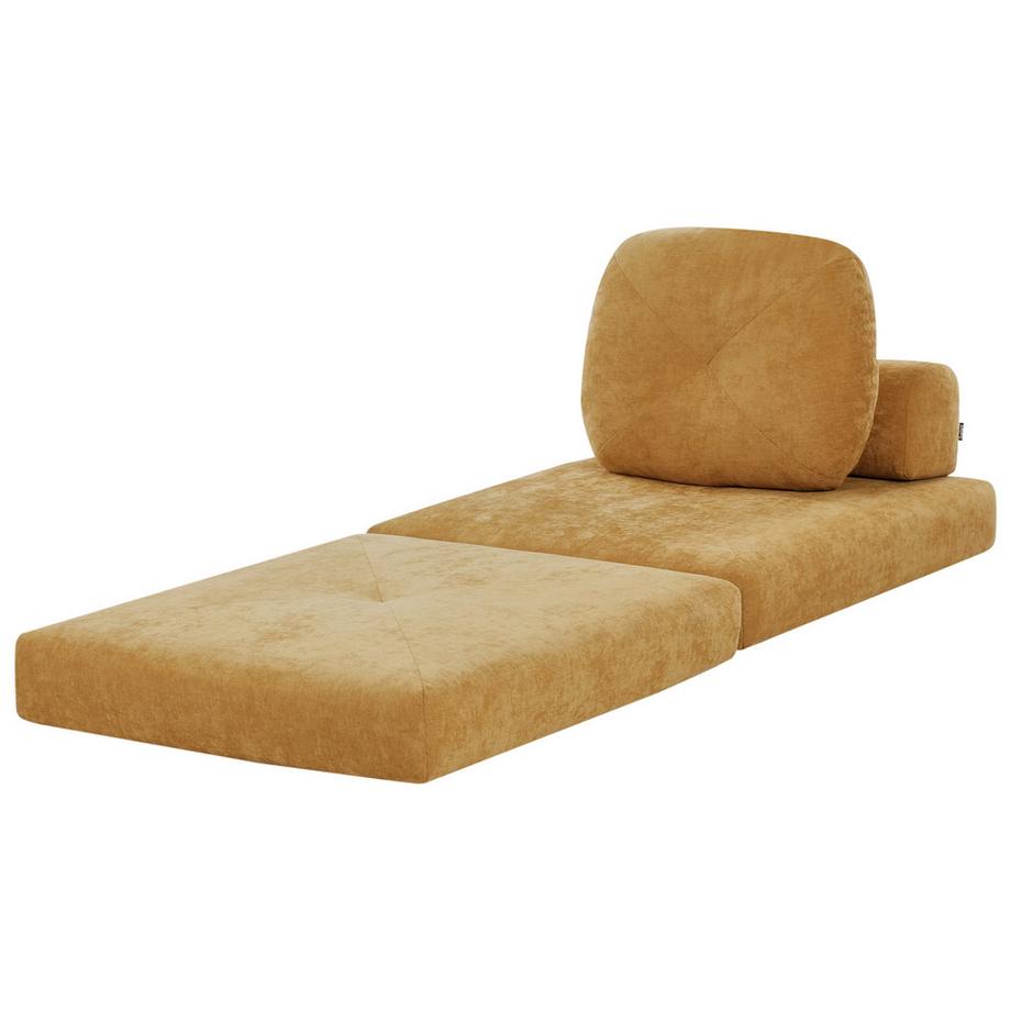 Beliani Schlafsofa aus Chenillegewebe Retro OLDEN  