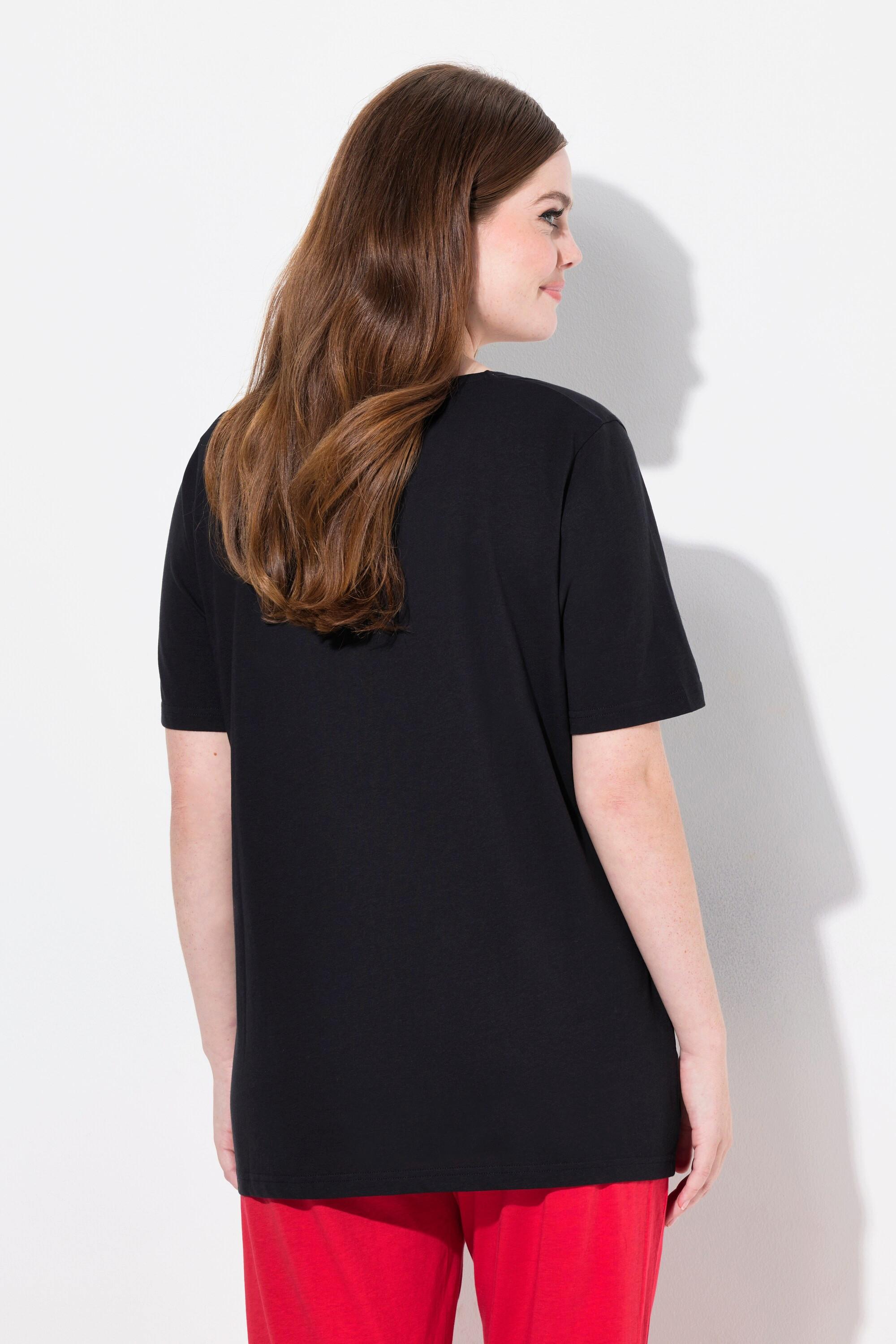 Ulla Popken Haut de pyjama Cœurs Manches Courtes  