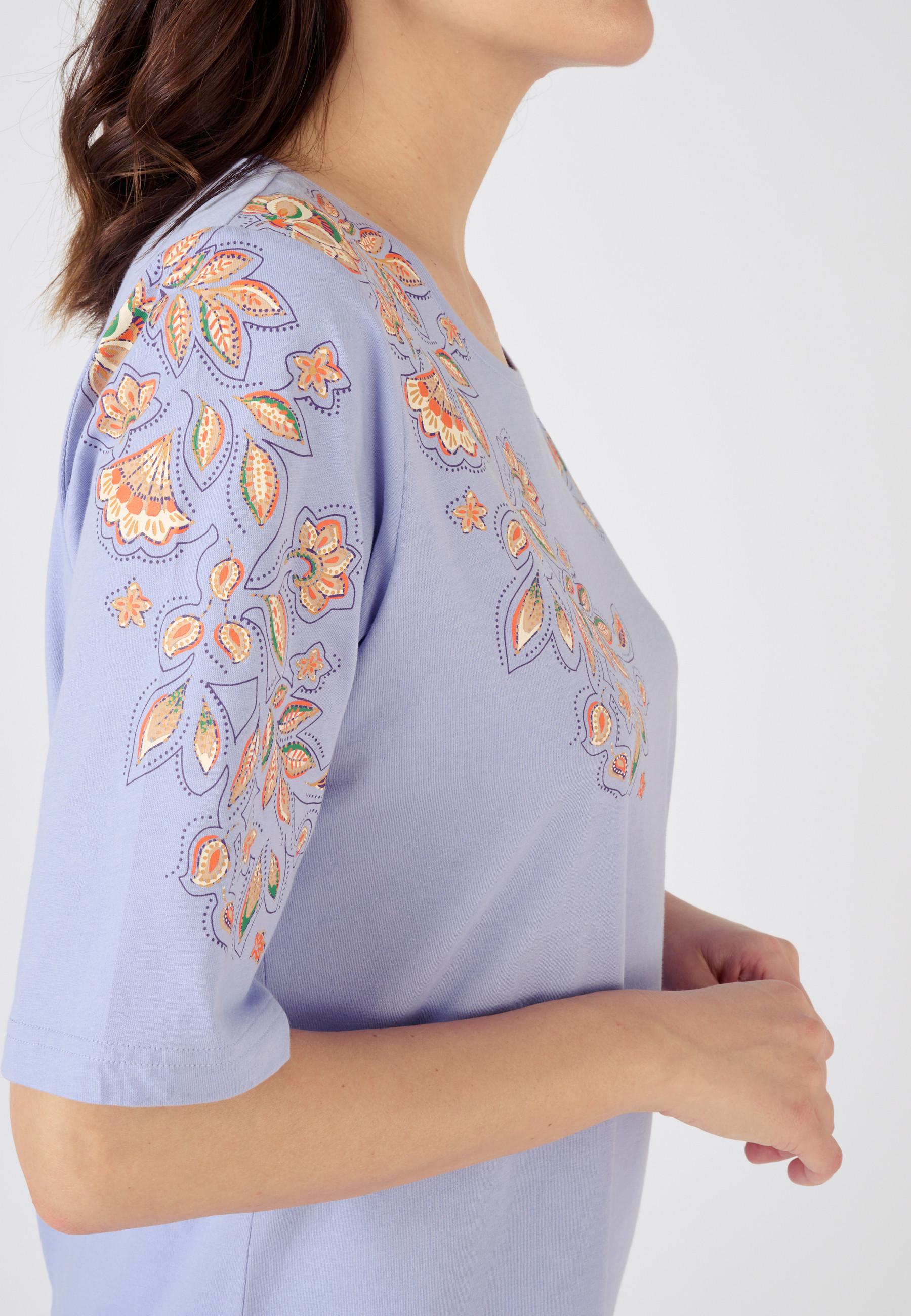 Damart  Tee-shirt imprimé placé floral 