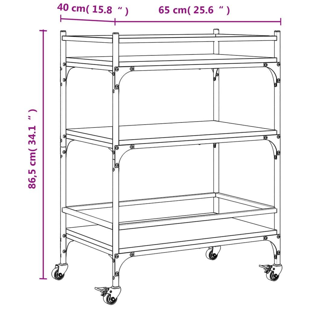 VidaXL carrello da cucina Legno multistrato  