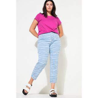 Studio Untold  Jean Mom 5 poches, coupe Wide Legs, imprimé zébré 