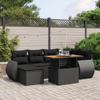 VidaXL Ensemble de canapés de jardin rotin synthétique  