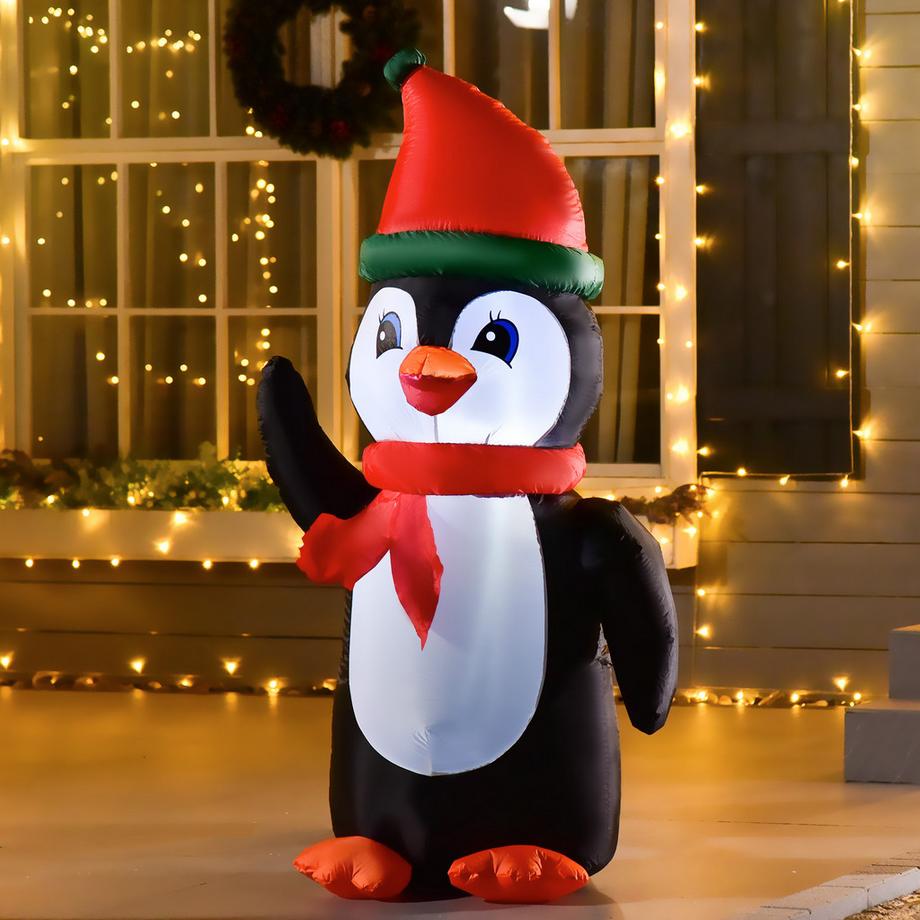 HOMCOM Pingouin de Noël gonflable  