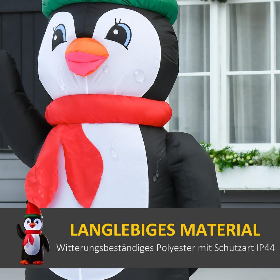 HOMCOM Pingouin de Noël gonflable  