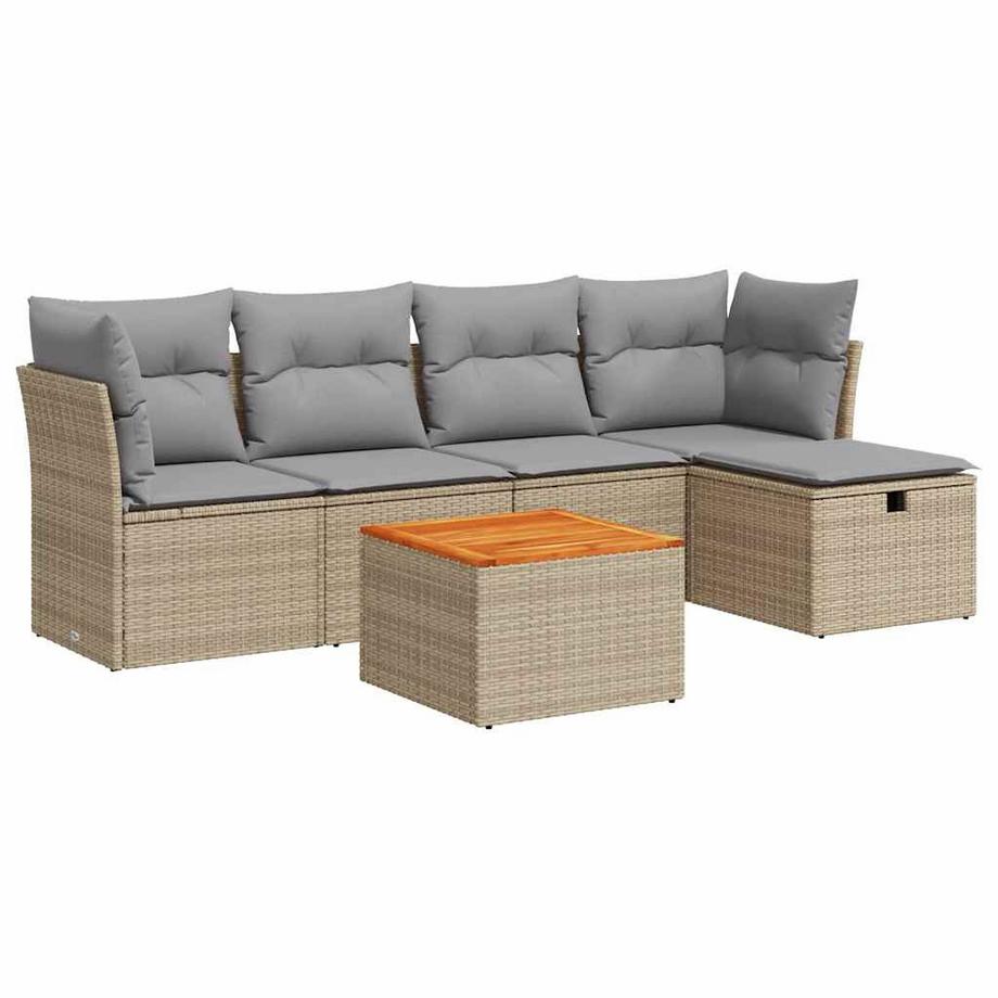 set di divani da giardino Polirattan