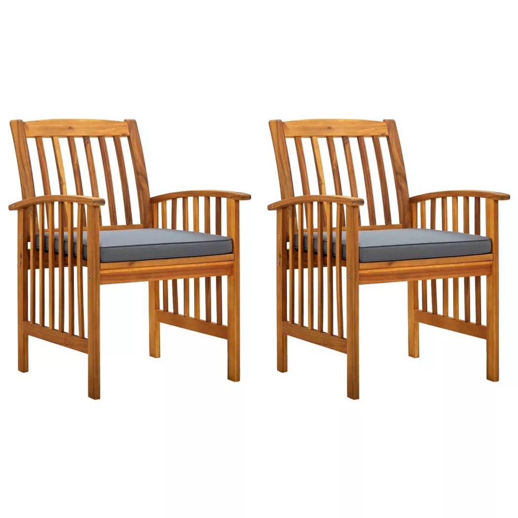 VidaXL - Chaise de salle à manger de jardin bois d'acacia, One Size, Gris