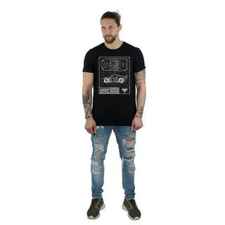 Cars Lightning McQueen Blueprint Print T-Shirt  