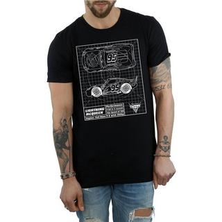 Cars Lightning McQueen Blueprint Print T-Shirt  