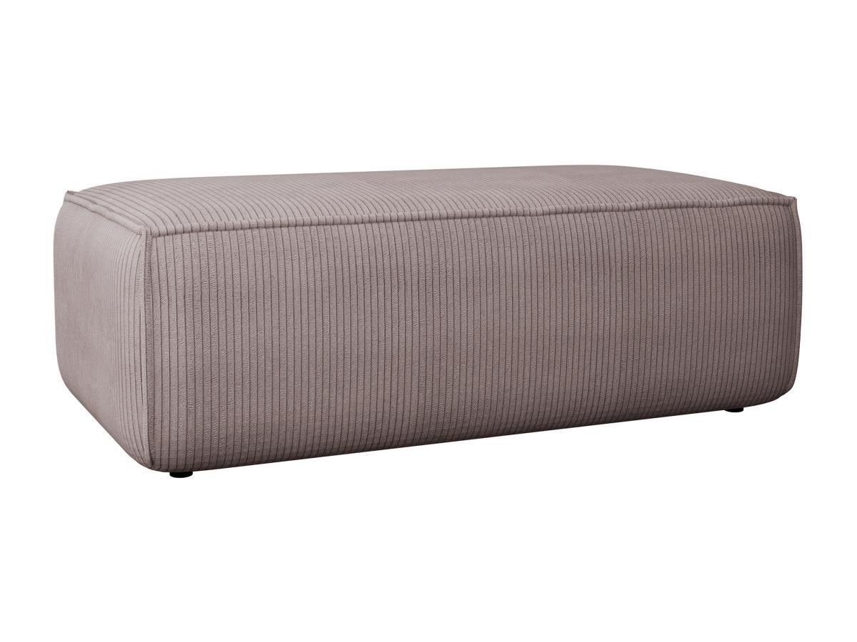 Vente-unique Pouf en velours côtelé violet clair AMELIA  