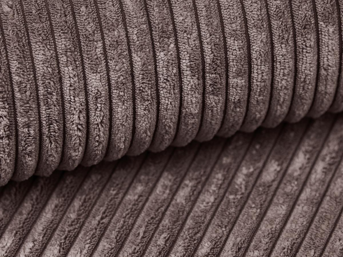 Vente-unique Pouf en velours côtelé violet clair AMELIA  