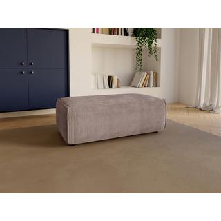 Vente-unique Pouf en velours côtelé violet clair AMELIA  