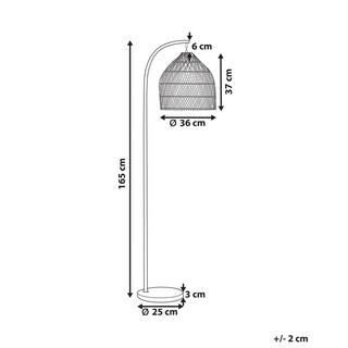 Beliani Lampadaire en Rotin Traditionnel BERNICA  