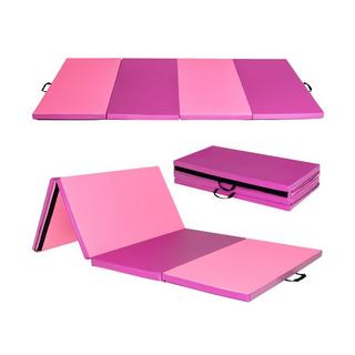 Northix  Tappetino da ginnastica con rivestimento sfoderabile in ecopelle 240 x 117 x 5 cm rosso + rosa 