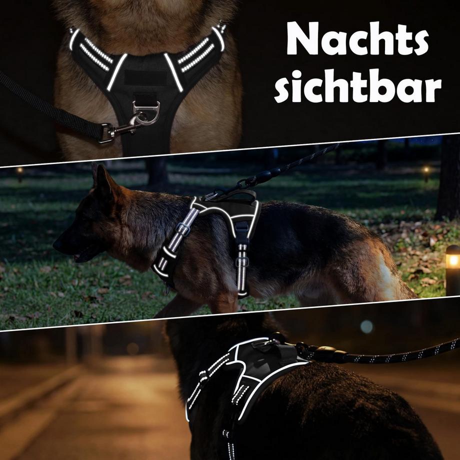 Alopini  Harnais pour Chien pour Chiens de Taille Moyenne, Harnais de Poitrine Anti-Traction 