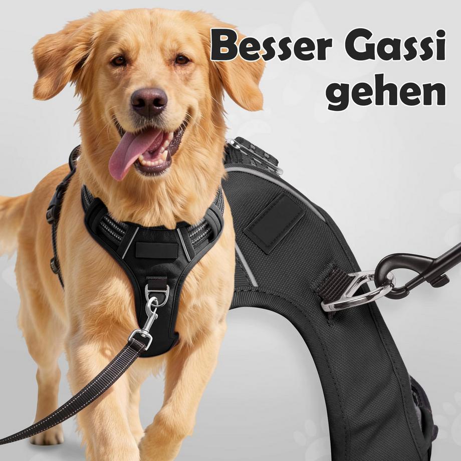Alopini  Harnais pour Chien pour Chiens de Taille Moyenne, Harnais de Poitrine Anti-Traction 