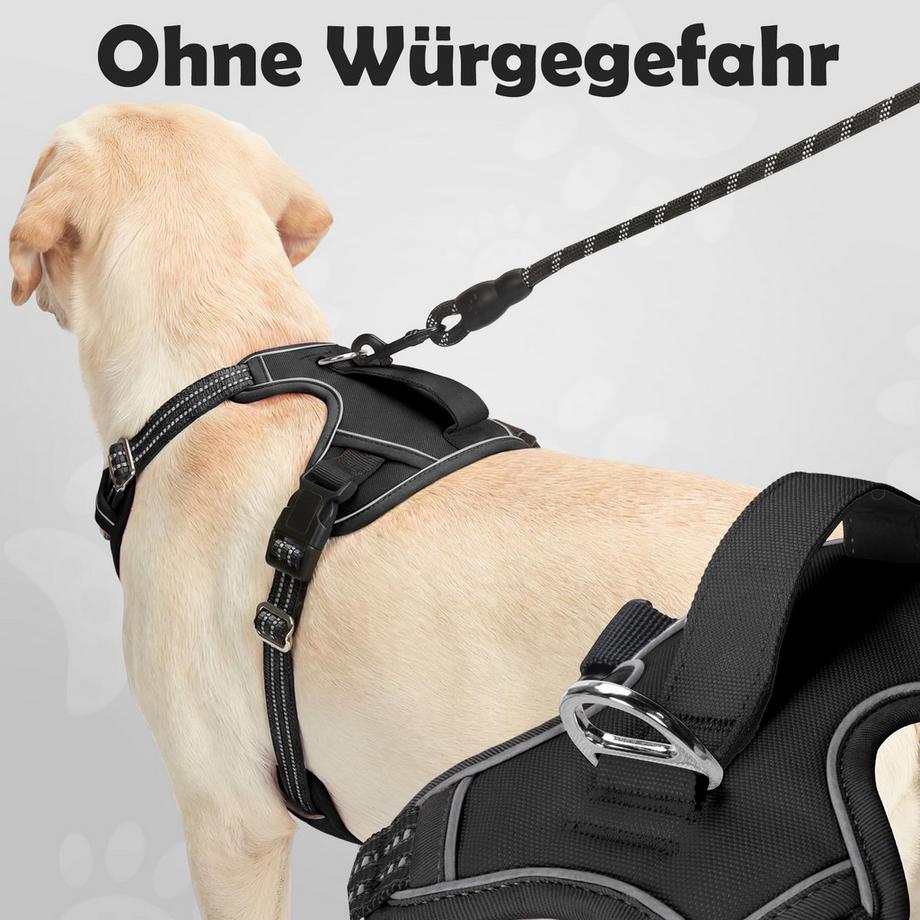 Alopini  Harnais pour Chien pour Chiens de Taille Moyenne, Harnais de Poitrine Anti-Traction 