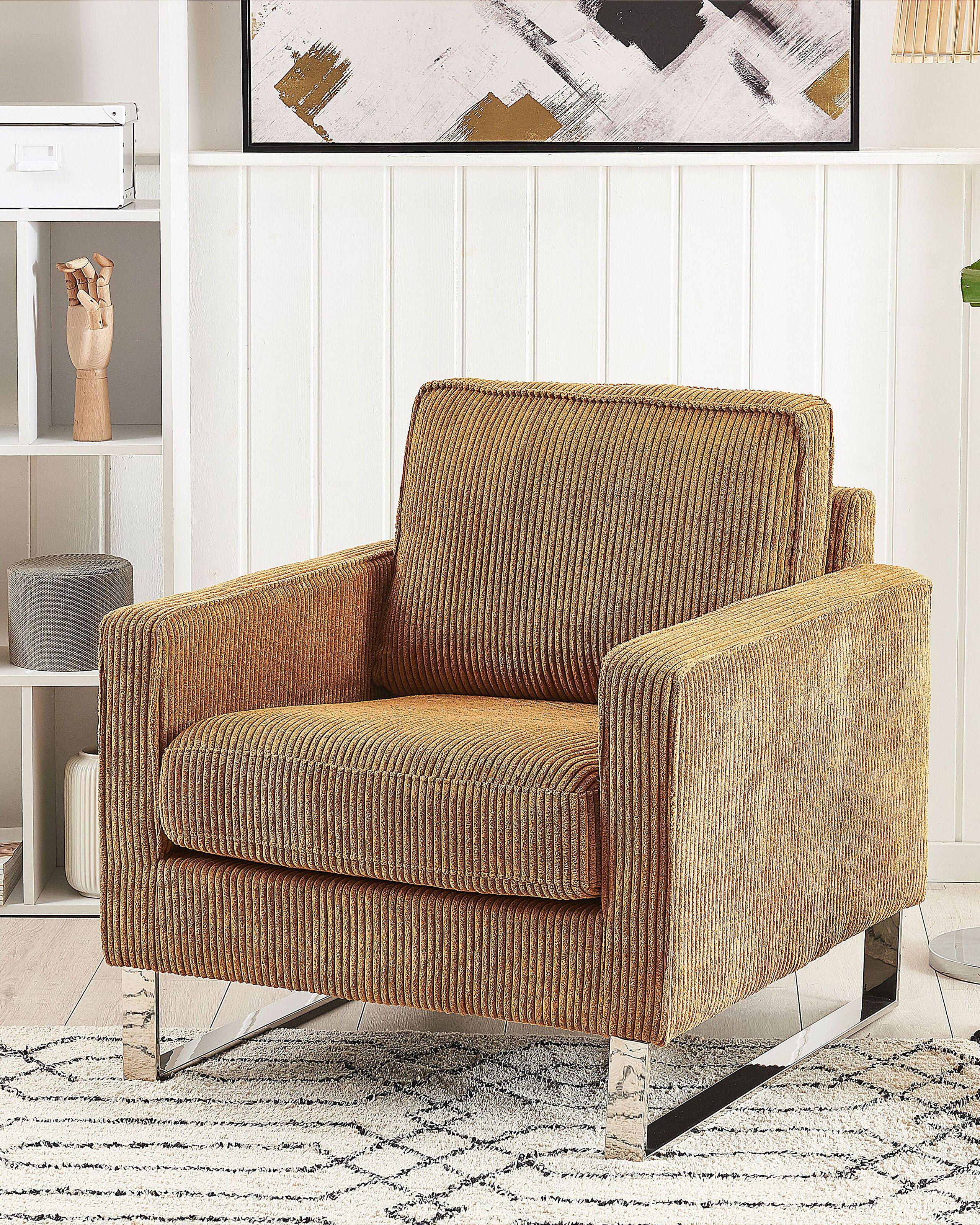 Beliani Sessel aus Cord Retro VIND  