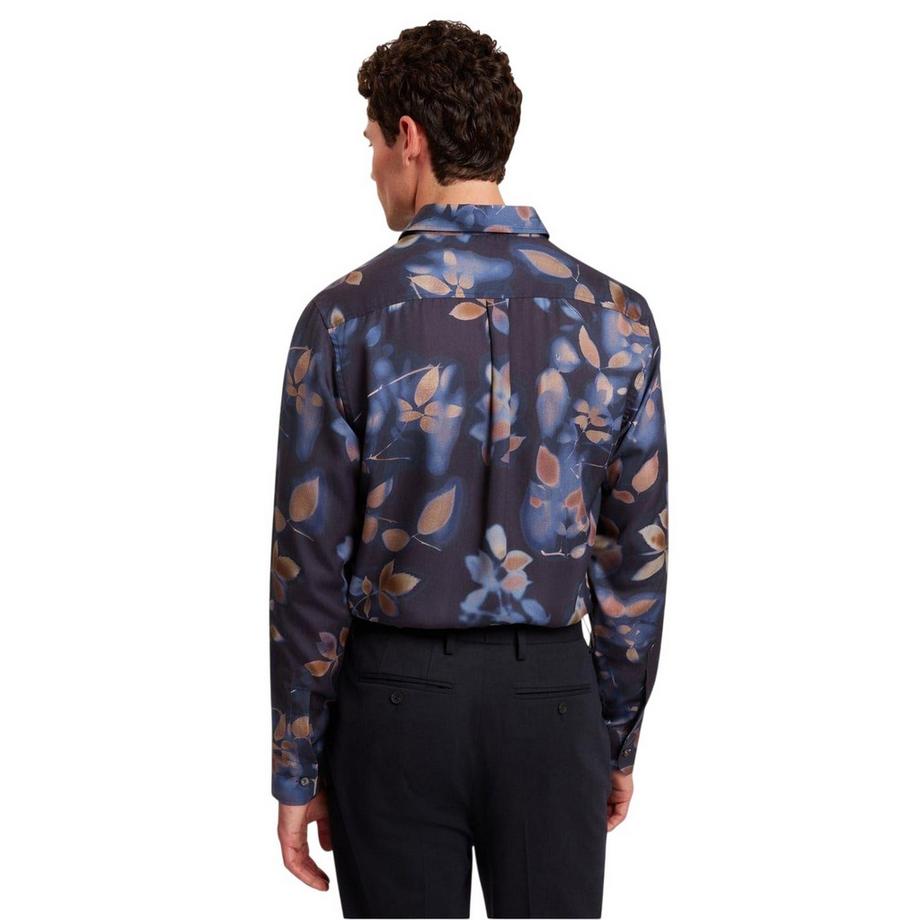 TED BAKER  Camicia Regolare Stampa Foglia 