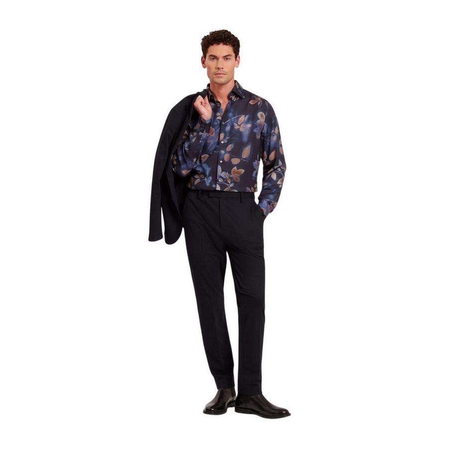 TED BAKER  Camicia Regolare Stampa Foglia 