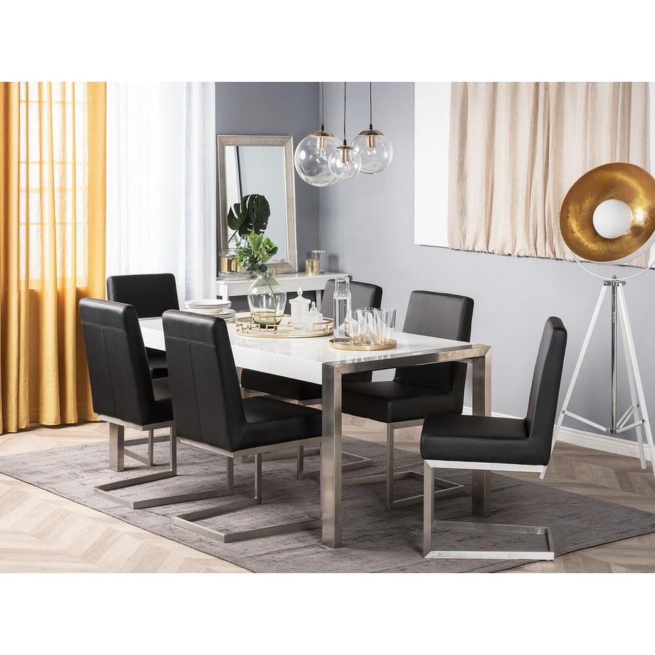 Beliani Table de repas en MDF Industriel ARCTIC  