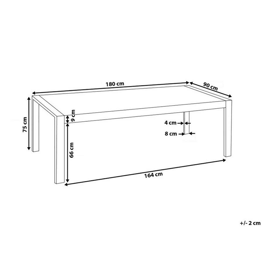 Beliani Table de repas en MDF Industriel ARCTIC  