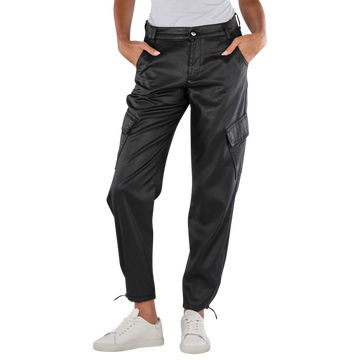 Alma Crop Cargo Pants Relaxed Fit Smooth Coating