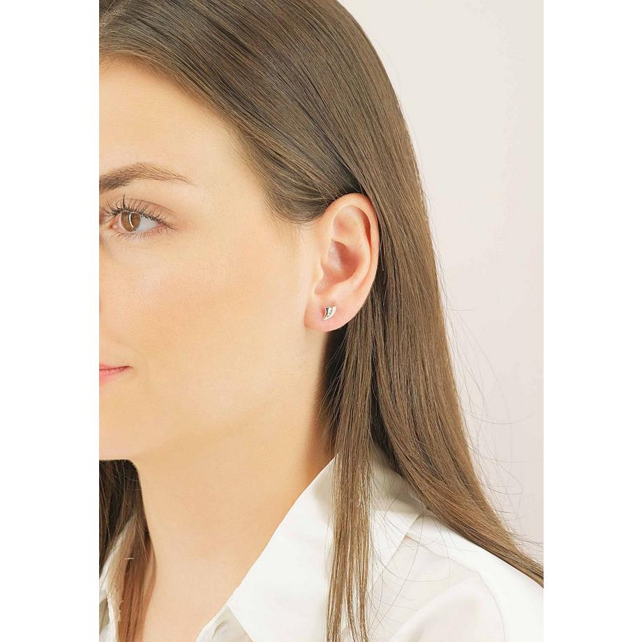 MUAU Schmuck  Ohrstecker Gelbgold 750 Diamant 0.06ct. 9x6mm 