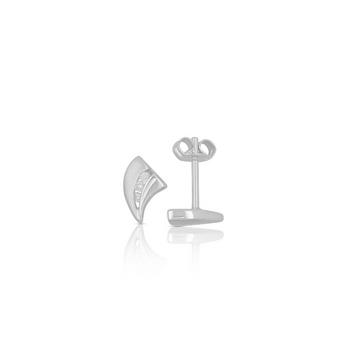 Ohrstecker Gelbgold 750 Diamant 0.06ct. 9x6mm