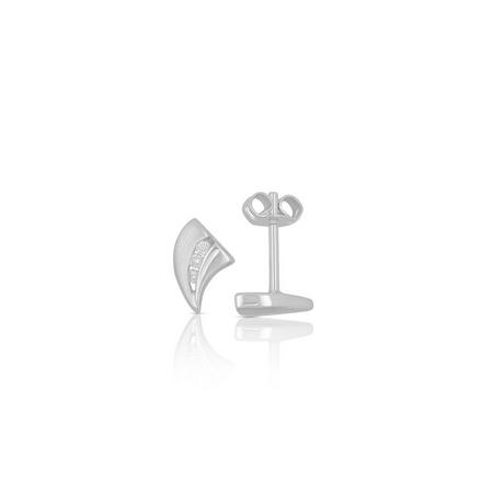 MUAU Schmuck  Ohrstecker Gelbgold 750 Diamant 0.06ct. 9x6mm 
