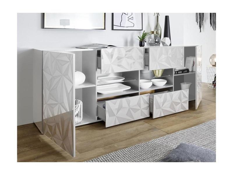 Vente-unique Sideboard ERIS 2 Türen 4 Schubladen lackiert  