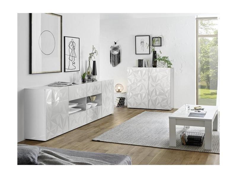 Vente-unique Sideboard ERIS 2 Türen 4 Schubladen lackiert  