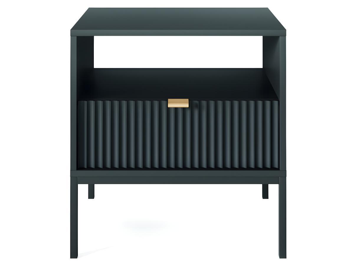 Vente-unique 2er-Set Nachttische mit 1 Schublade & 1 Ablage - Schwarz - LIOUBA von Pascal Morabito  