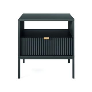 Vente-unique 2er-Set Nachttische mit 1 Schublade & 1 Ablage - Schwarz - LIOUBA von Pascal Morabito  