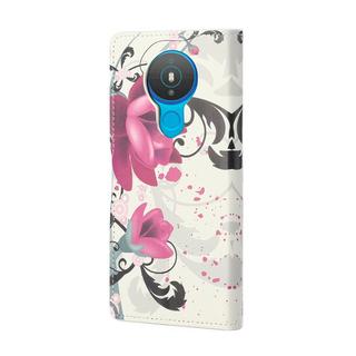 Cover-Discount  custodia Nokia 1.4 - Farfalla in pelle nera 