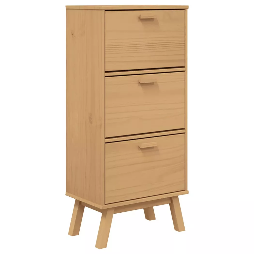 VidaXL - Schuhschrank kiefernholz, One Size, Braun