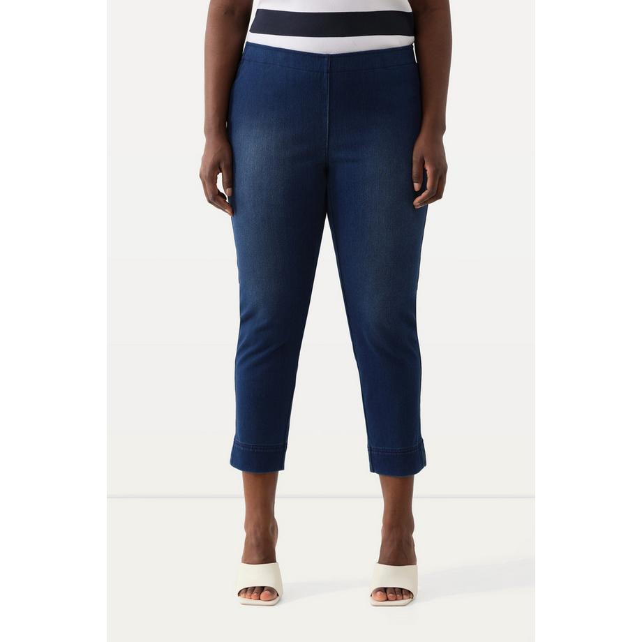 Ulla Popken Corsaire Sienna en jersey Jambe slim fente à l'ourlet  