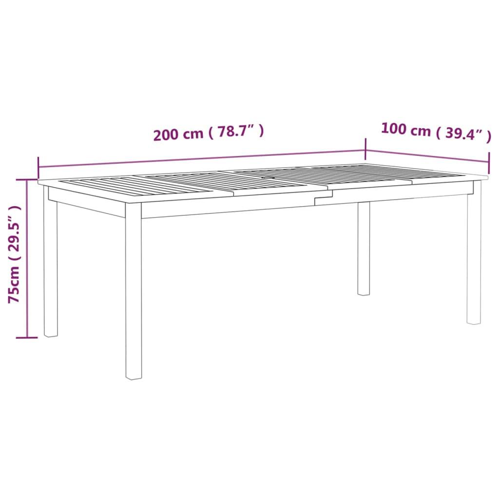 VidaXL set da pranzo per giardino Legno  