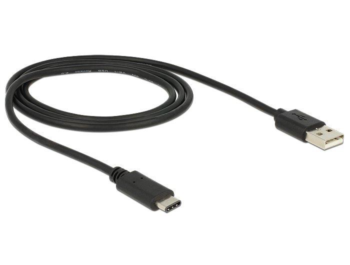 DeLock  83600 cavo USB 1 m USB 2.0 USB C USB A Nero 