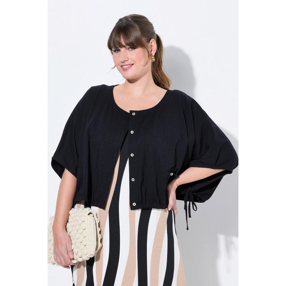 Ulla Popken Shirt Saumband Rundhals Halbarm  