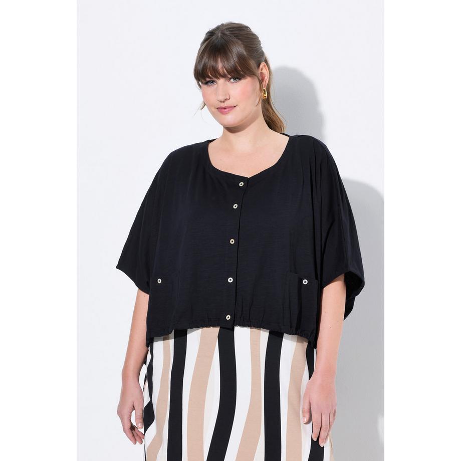 Ulla Popken Shirt Saumband Rundhals Halbarm  