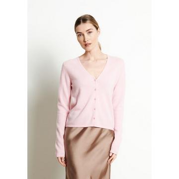 LILLY 7 Strickjacke mit V-Ausschnitt, tailliert - 100% Kaschmir