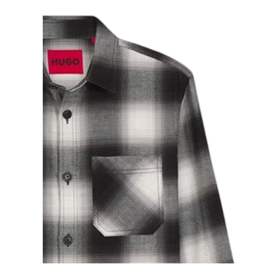 HUGO  Chemise Manches Longues Motiftyle Motif Écossais Erato 